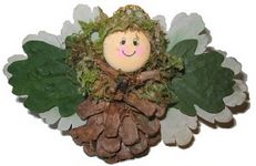 pine cone angel craft