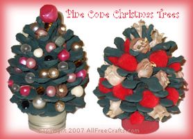Craft Ideas  Pine Cones on Pine Cone Christmas Trees By Jane Lake