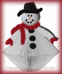 paperback book snowman