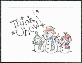 homemade stamped snowman card