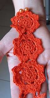 crochet lotus cuff