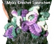 myas crocheted scrunhie 