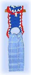 towel holder crocheted