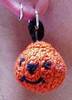 crocheted pumpkin earrings