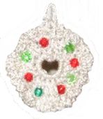 Christmas wreath ornament