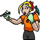 woman hammering