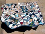 mixed media mosaic table