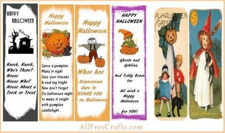 printable Halloween bookmarks