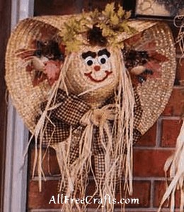 scarecrow hat wreath