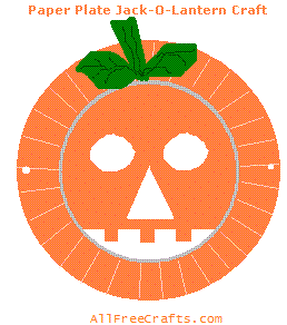 paper plate pumpkin
