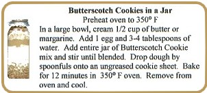 Butterscotch Cookie Label