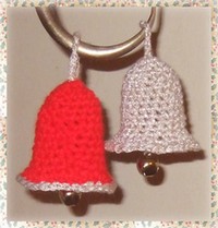 crocheted christmas bells