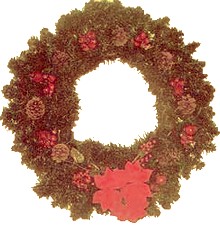 pine cone and berry wreath