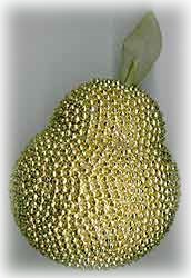 golden beaded pear