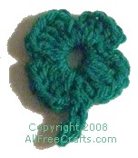 crocheted four leaf clover