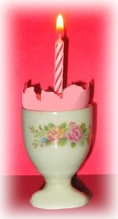 eggshell birthday candle
