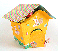 Easter egg house from paper or cardstock