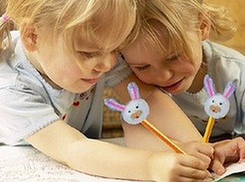 Easter bunny pencils