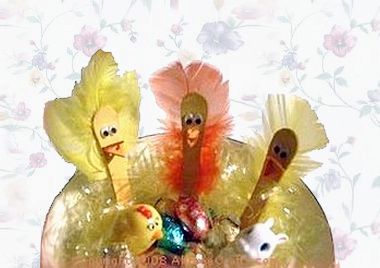 popsicle sticks Easter chicks