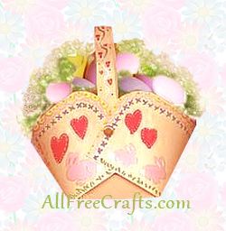 homemade paper Easter basket