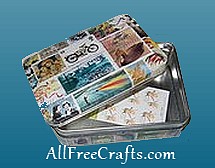 open postage stamp tin