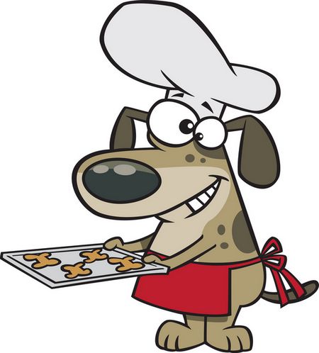 dog baking cookies cartoon