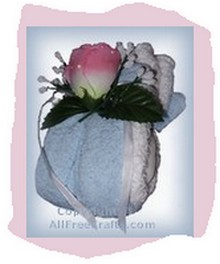 floral washcloth wrapped soap
