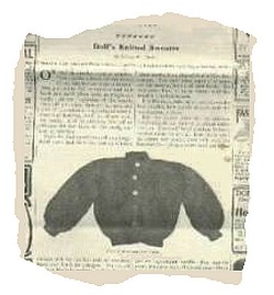 doll sweater pattern in old magazine
