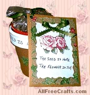 seed packet and pot homemade gift