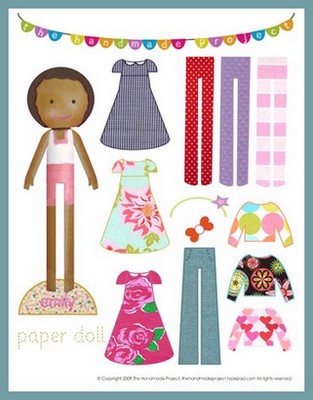 free printable African American paper doll