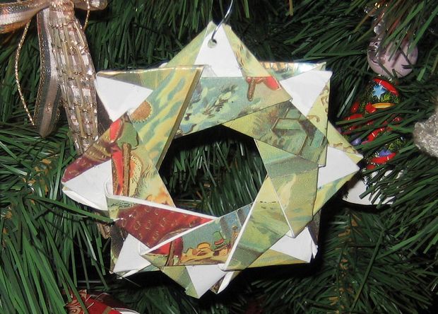 origami christmas card star