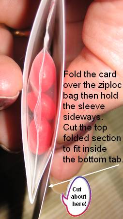 fold and cut the treat sleeve