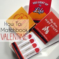 printable matchbook valentine