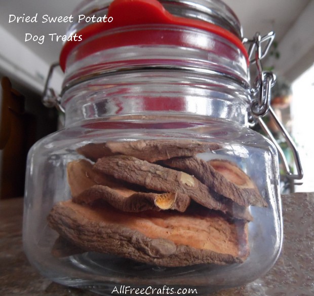 dried sweet potato dog treats