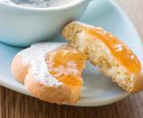 apricot jam on a biscuit