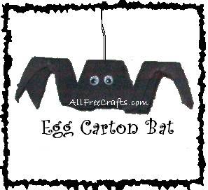 Kids Halloween Craft Ideas Easy on Egg Carton Bat   Halloween Craft Project