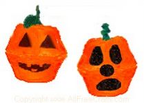 egg carton pumpkins