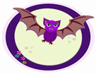 bat against moon