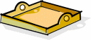 plain wooden tray