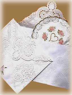 paper doily sachet and envelope