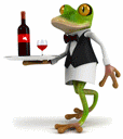 frog carrying tray