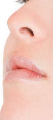 lips wearing lip balm