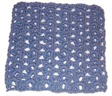 blue cotton dishcloth