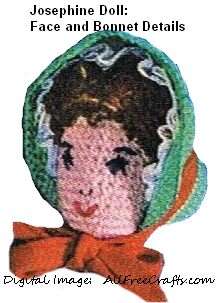 josephine crocheted doll face 