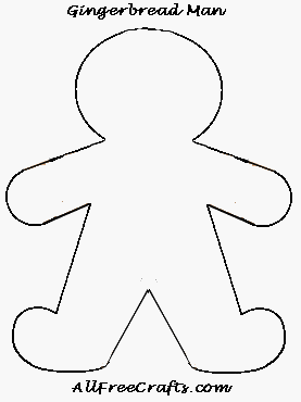 gingerbread man template printable free