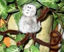 pompom monkey craft