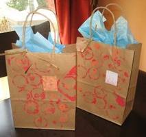 hand painted gift bags
