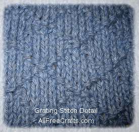 Grating Stitch Dishcloth
