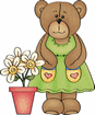 teddy with daisies