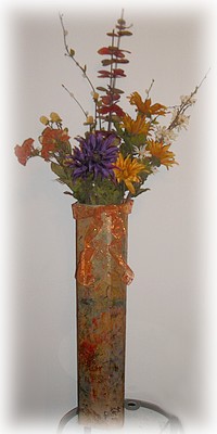 cardboard vase